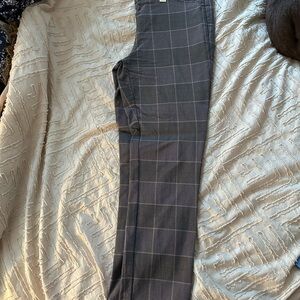 Anne Klein Men's Charcoal Plaid Dress Pants